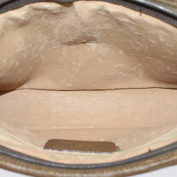 GUCCI GG Canvas Clutch Bag PVC Leather Beige Auth yk7935B - Picture 15 of 16